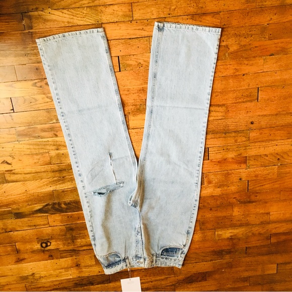 ROKH Blue Distressed Jeans Women’s Size 40 US 8 Regular - Picture 10 of 16
